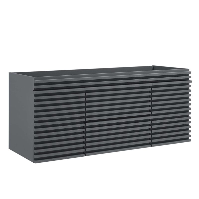 Render 48″ Single Sink Compatible (Not Included) Bathroom Vanity Cabinet, Gray