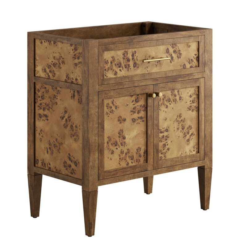 Elysian 30″ Bathroom Vanity Cabinet (Sink Basin Not Included), Brown
