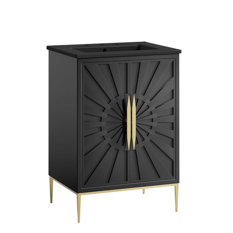 Awaken 24″ Bathroom Vanity, Black / Black