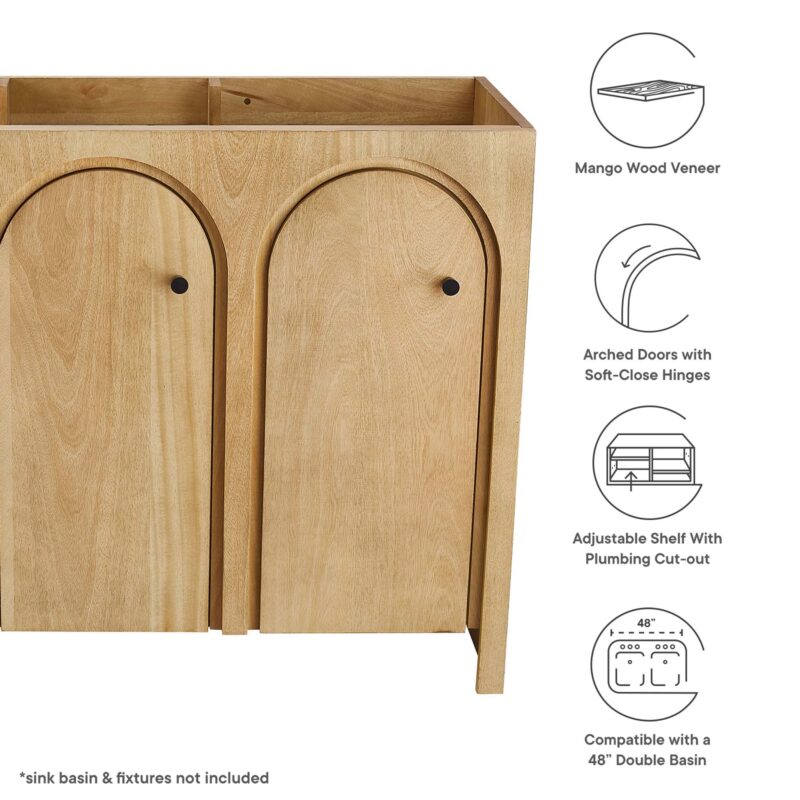 Appia 48″ Bathroom Vanity Cabinet (Sink Basin Not Included)