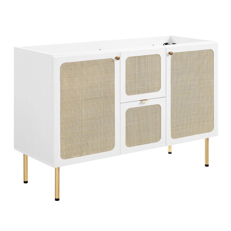Chaucer 48″ Bathroom Vanity Cabinet (Sink Basin Not Included), White