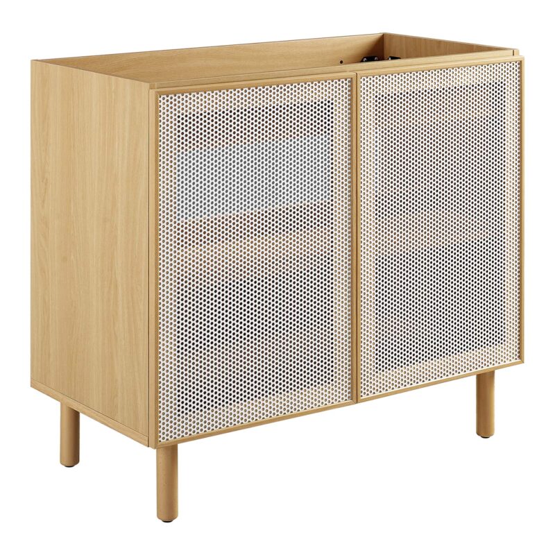Calla 36″ Perforated Metal Bathroom Vanity Cabinet (Sink Basin Not Included)