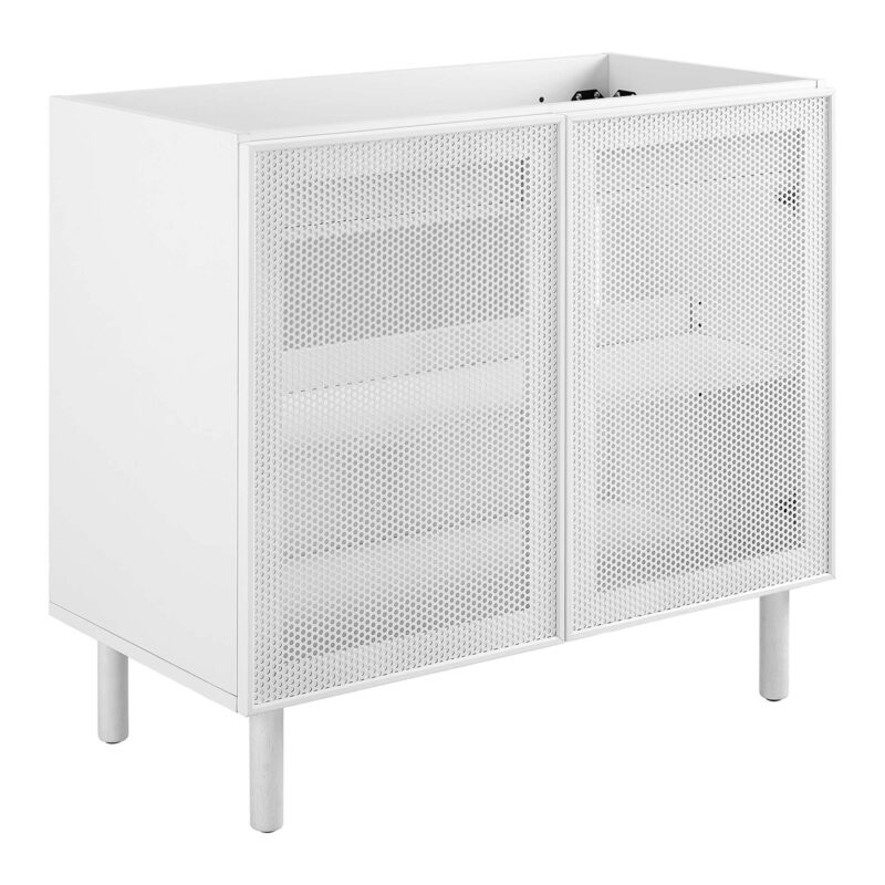 Calla 36″ Perforated Metal Bathroom Vanity Cabinet (Sink Basin Not Included)