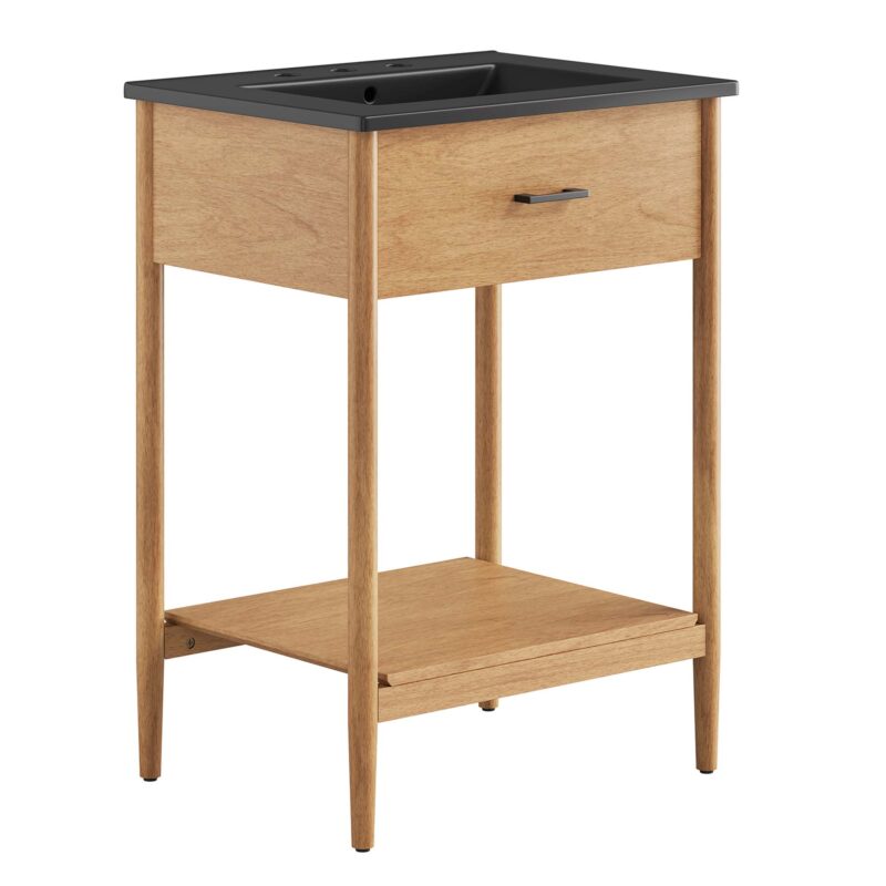 Zaire 24″ Bathroom Vanity, Natural / Black