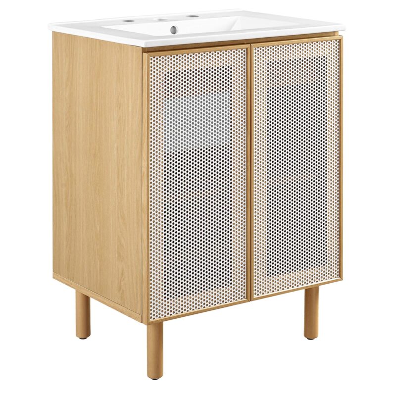 Calla 24″ Perforated Metal Bathroom Vanity