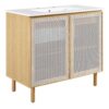 Calla 36″ Perforated Metal Bathroom Vanity