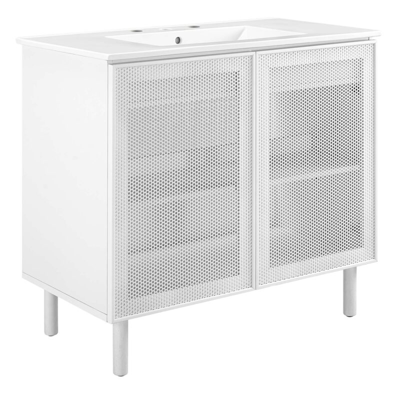Calla 36″ Perforated Metal Bathroom Vanity