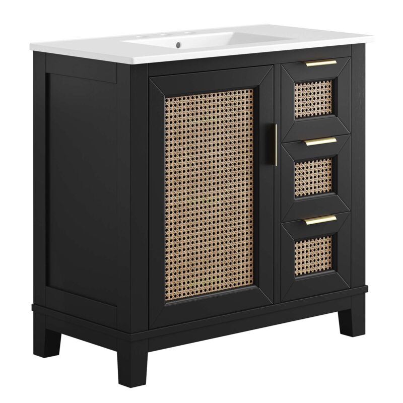 Dixie 36″ Solid Wood Bathroom Vanity Cabinet