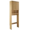 Render Over the Toilet Bathroom Storage Cabinet, Oak
