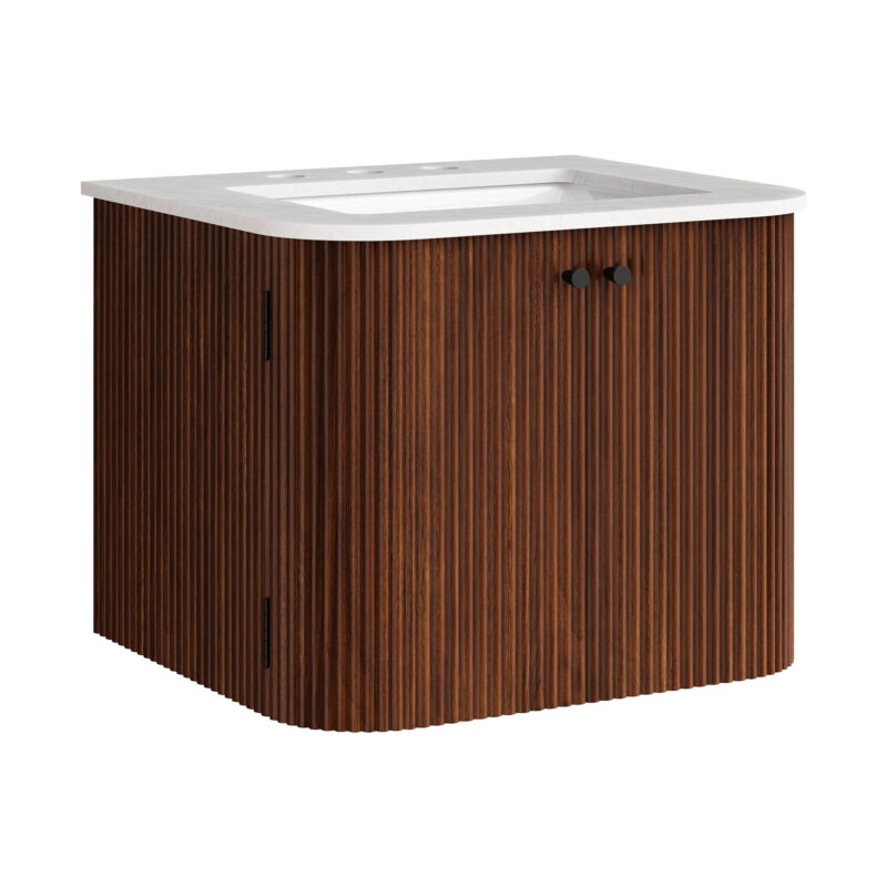 Zia 24″ Wall-Mount Bathroom Vanity with Marble Sink