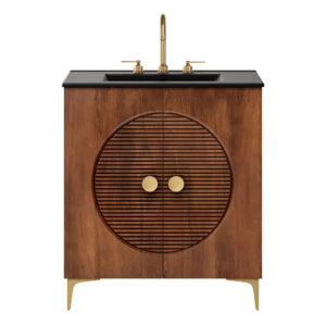 Vernon 30″ Fluted Wood Vanity Cabinet With Sink