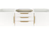 Columbia 59" Double Wall Mount Vanity Cabinet, Glossy White, Radiant Gold