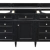 Brittany 60" Single Vanity Cabinet, Black Onyx