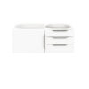 Columbia 36" Single Vanity Cabinet, Glossy White, No Hardware