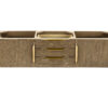 Columbia 59" Double Wall Mount Vanity Cabinet, Latte Oak, Radiant Gold