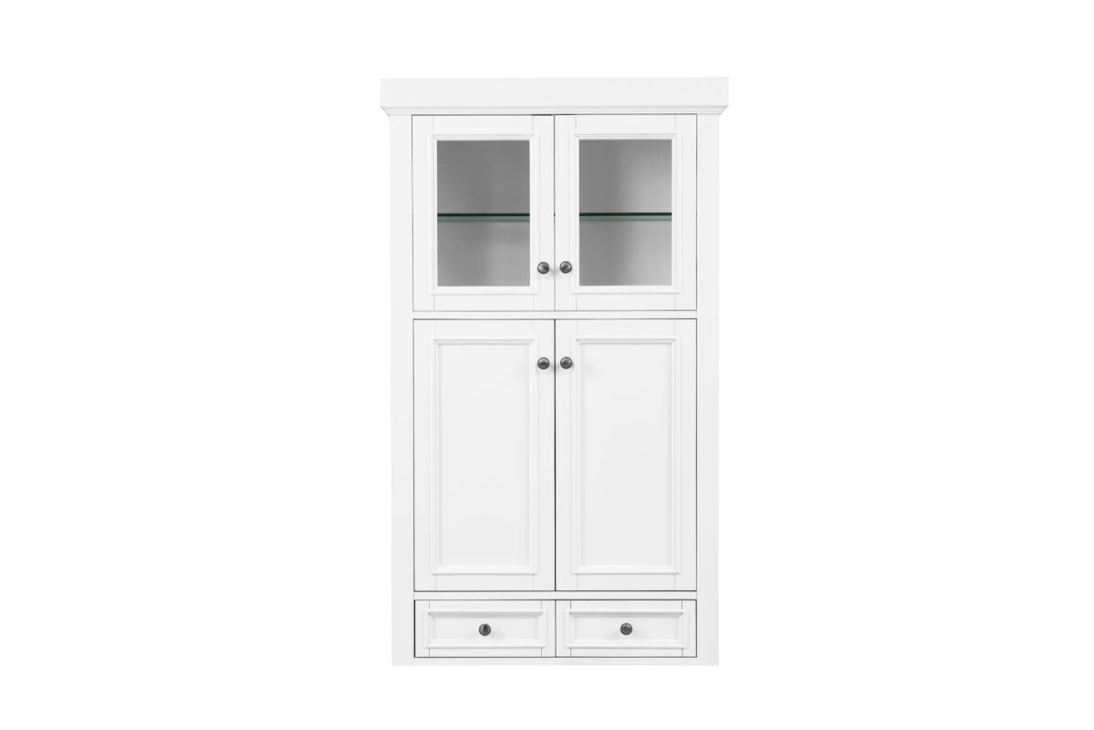 De Soto 30" Double Tower Hutch, Bright White