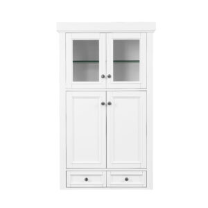 De Soto 30" Double Tower Hutch, Bright White