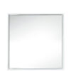 Milan 35.4" Square Cube Mirror, Glossy White