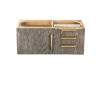 Columbia 36" Single Wall Mount Vanity Cabinet, Ash Gray, Radiant Gold