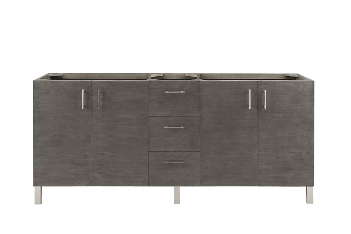 Metropolitan 72" Double Vanity, Silver Oak