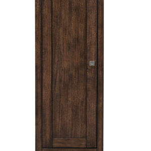Addison 12" D Petite Tower Hutch - Left, Mid-Century Acacia