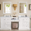 De Soto 82" Double Vanity Set, Bright White
