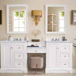 De Soto 82" Double Vanity Set, Bright White