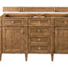 Brittany 60" Double Vanity Cabinet, Saddle Brown