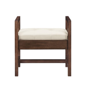 Addison 24.5" Upholstered Bench, Mid-Century Acacia