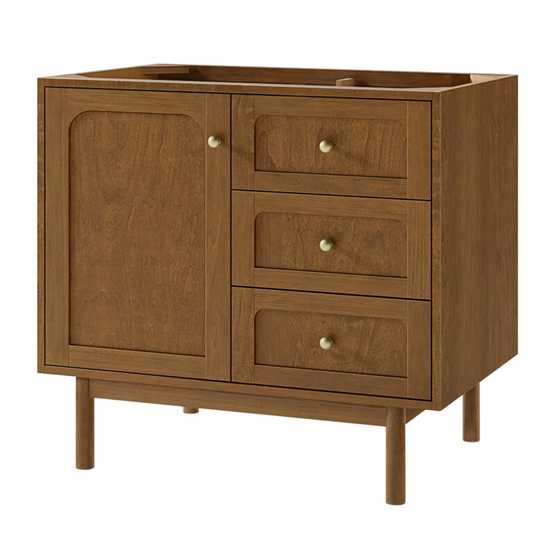 Laurent 36" Single Vanity, Honey Oak