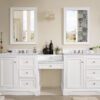 De Soto 94" Double Vanity Set, Bright White