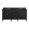 Lorelai 72" Double Vanity, Black Onyx,