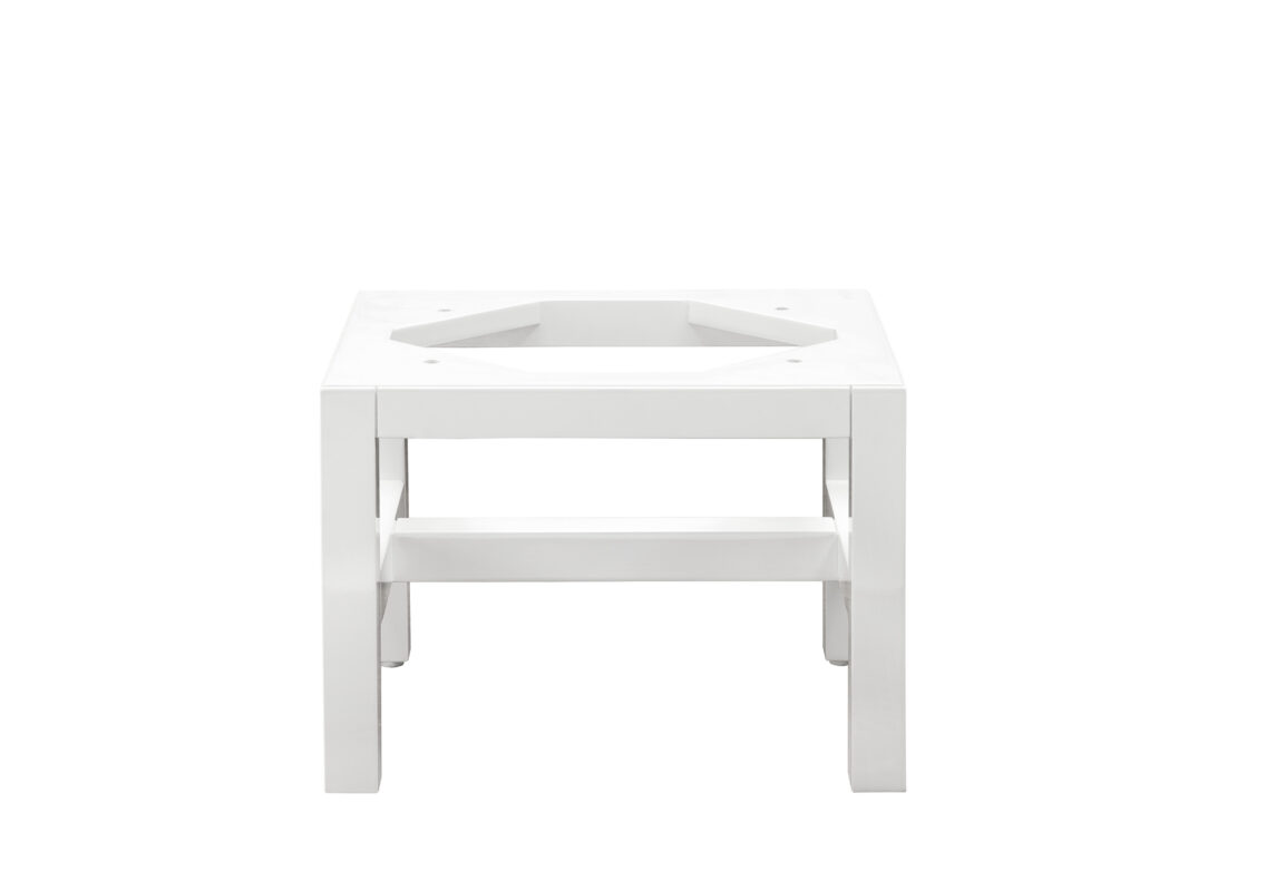 Addison 12"  Wooden Stand for Petite Tower Hutch, Glossy White