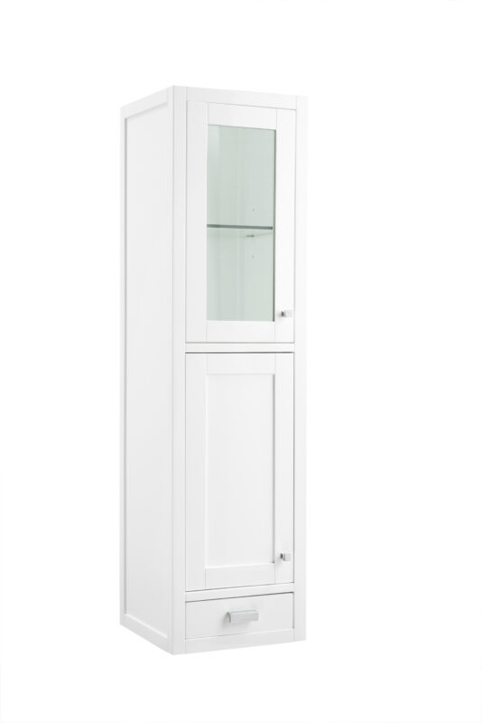 Addison 15" D Grand Tower Hutch - Left, Glossy White