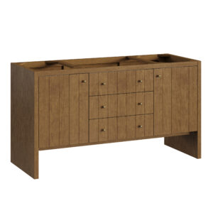 Hudson 60" Single Vanity, Honey Oak