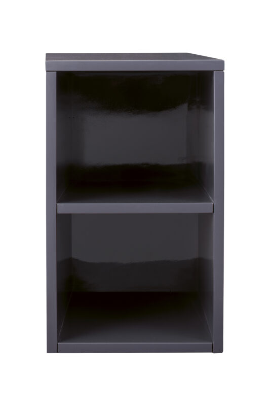 Milan 12" Storage Cabinet (Short), Modern Grey Glossy