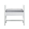 Addison 24.5" Upholstered Bench, Glossy White
