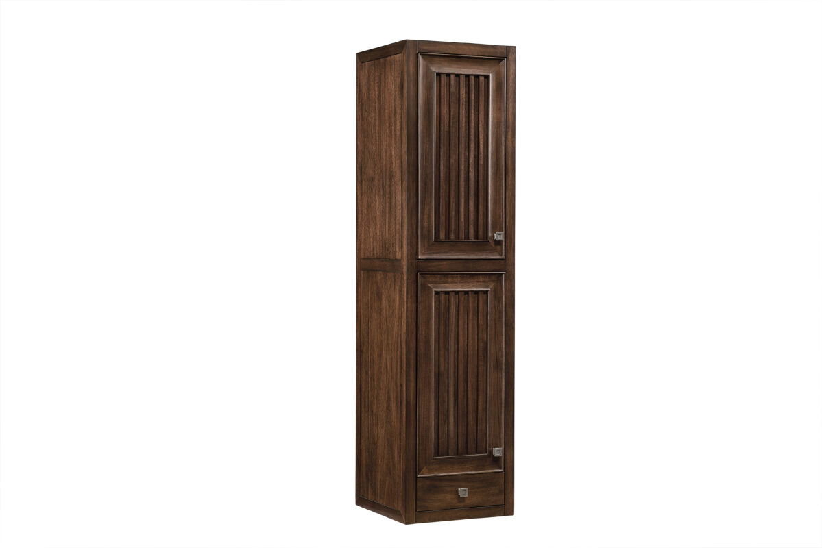 Athens 15" Tower Hutch - Left, Mid Century Acacia