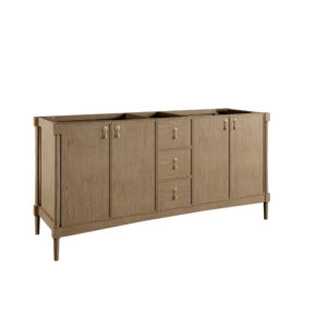 Kinnsden 72" Double Vanity, Weathered Oak