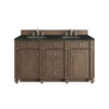 Bristol 60" Double Vanity, Whitewashed Walnut,